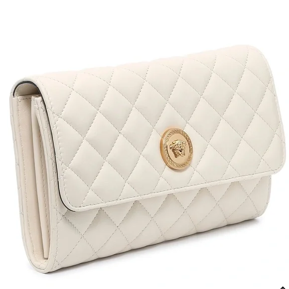 Versace Medusa Quilted Leather Clutch